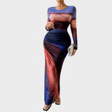 Amélia | Rochie maxi cu mâneci lungi