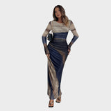 Amélia | Rochie maxi cu mâneci lungi