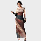 Amélia | Rochie maxi cu mâneci lungi