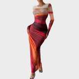 Amélia | Rochie maxi cu mâneci lungi