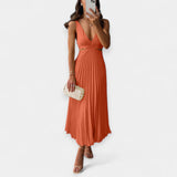 Adriana | Rochie maxi plisată