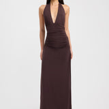 Lerata | rochie elegantă lungă cu guler tip halter