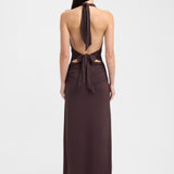 Lerata | rochie elegantă lungă cu guler tip halter