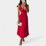 Adriana | Rochie maxi plisată