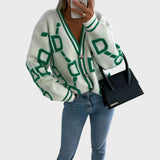Signe | Vest tricotat modern cu model geometric