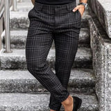 Ståle | Pantaloni Bărbați Cu Carouri Largi