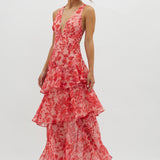 LISA | Rochie Maxi cu Volane Florale