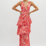 LISA | Rochie Maxi cu Volane Florale