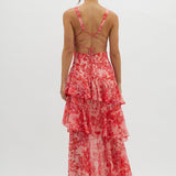 LISA | Rochie Maxi cu Volane Florale
