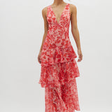 LISA | Rochie Maxi cu Volane Florale