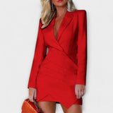 Gabriela | Rochie Blazer Elegantă cu Decolteu Adânc