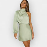 Livia | Rochie asimetrică din satin