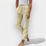 Diana | Pantaloni lungi din in pentru vară