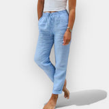 Diana | Pantaloni lungi din in pentru vară