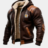Antti | JACKET DIN PIELĂ VINTAGE CU CAPUȚ