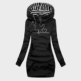 Triin | Rochie de toamnă cu model în formă de inimă