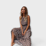 Dona | Rochie midi stil boho cu buline