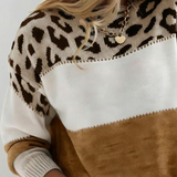 Ophélie | Pulover elegant cu model leopard
