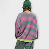 Maarja | Pulover oversized cu dungi