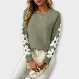 Silke | Pulover cu model floral delicat