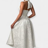 Maya | Rochie midi cu spatele deschis și corset