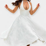 Joana | Rochie midi cu spate deschis și corset
