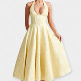 Maya | Rochie midi cu spatele deschis și corset