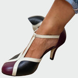 Juno | Sandale cu toc retro T-straps