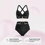 Sabine | Bikini cu Control al Abdomenului 2-in-1 cu Talie Înaltă