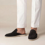 Mule de Yacht din Suede Negru