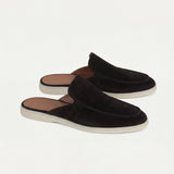 Mule de Yacht din Suede Negru