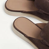 Mule de Yacht din Suede Brauner