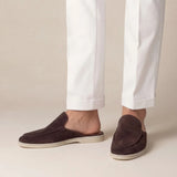 Mule de Yacht din Suede Brauner