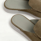 Mule Yacht din Nubuc Verde Oliv