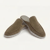 Mule Yacht din Nubuc Verde Oliv
