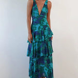 LISA | Rochie Maxi cu Volane Florale