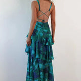LISA | Rochie Maxi cu Volane Florale