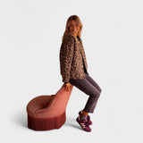 Roșu | Sacou modern cu imprimeu leopard