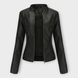 Külli | Palton elegant din piele cu linii moderne și stil atemporal