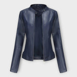 Külli | Palton elegant din piele cu linii moderne și stil atemporal