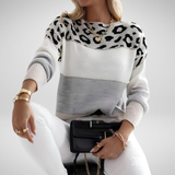 Ophélie | Pulover elegant cu model leopard