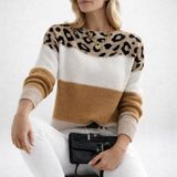 Ophélie | Pulover elegant cu model leopard