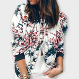 Andreia | Jachetă bomber elegantă cu model floral