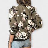 Andreia | Jachetă bomber elegantă cu model floral