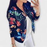 Andreia | Jachetă bomber elegantă cu model floral